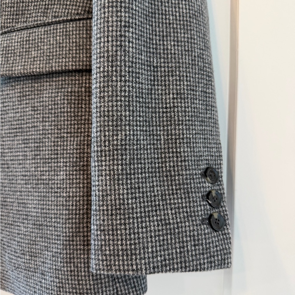 Mango Houndstooth Wool-blend blazer -small - Picture 4 of 7